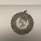United States Kennedy Half Dollar Coin Cutout Pendant, 1974, 2" Diameter