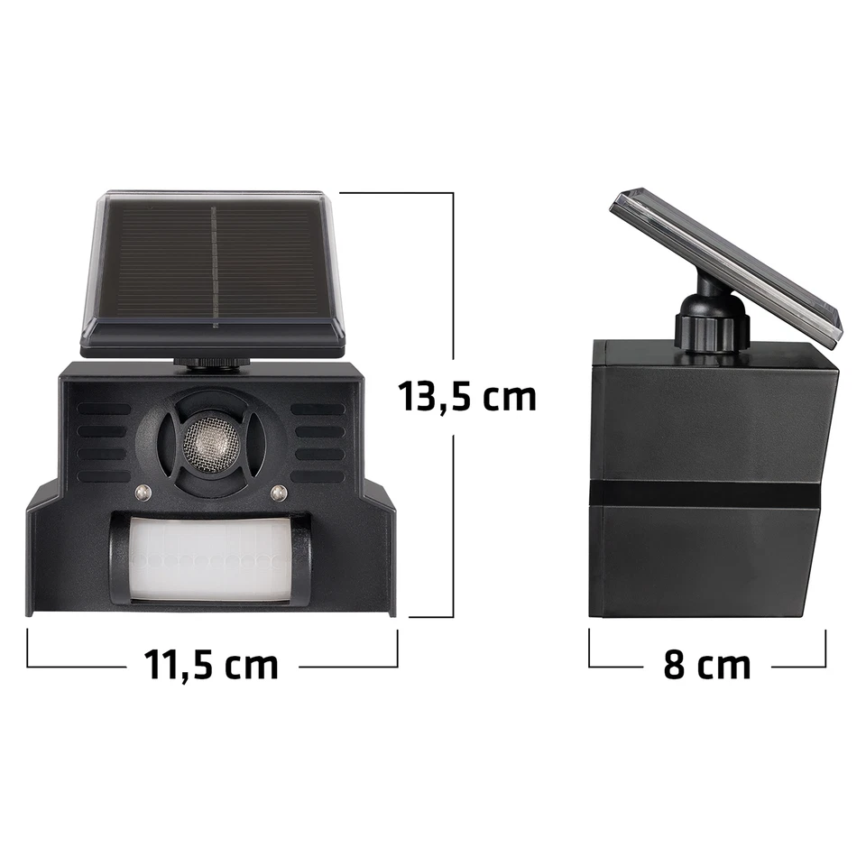 Vogelabwehr Gardigo® Vogelschreck Ultraschall Taubenabwehr Solar Vogelschutz - Bild 4 von 4