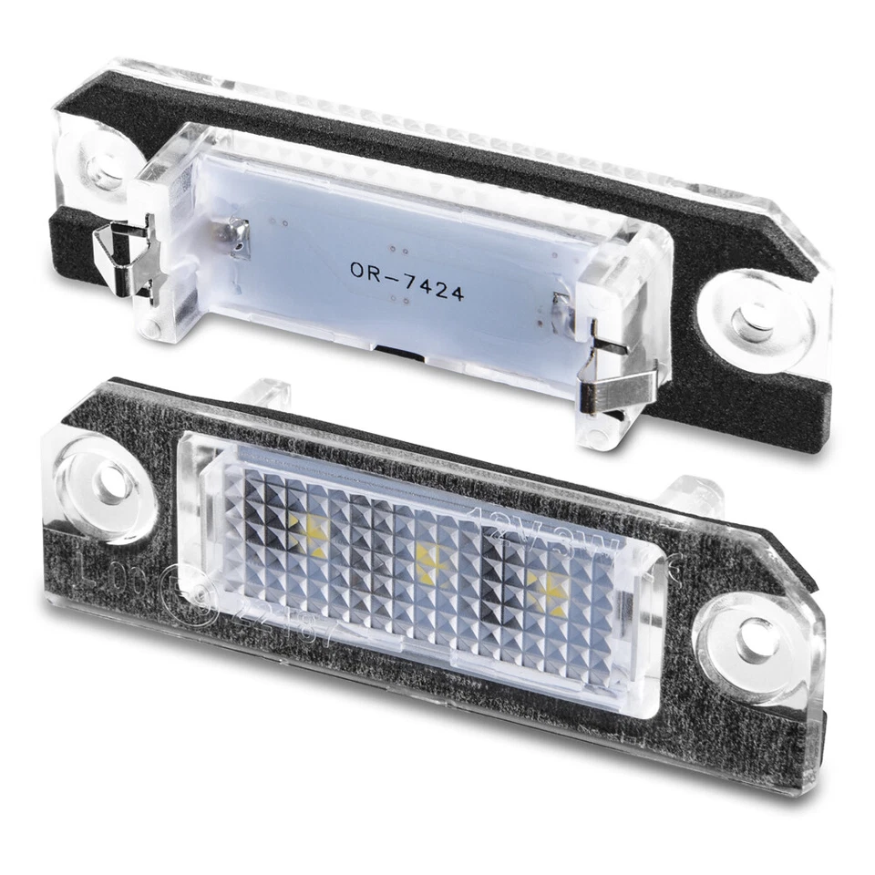 2 luci targa a led per VW New Beetle, Eos, Fox, Golf 4, Lupo - Immagine 4 di 4