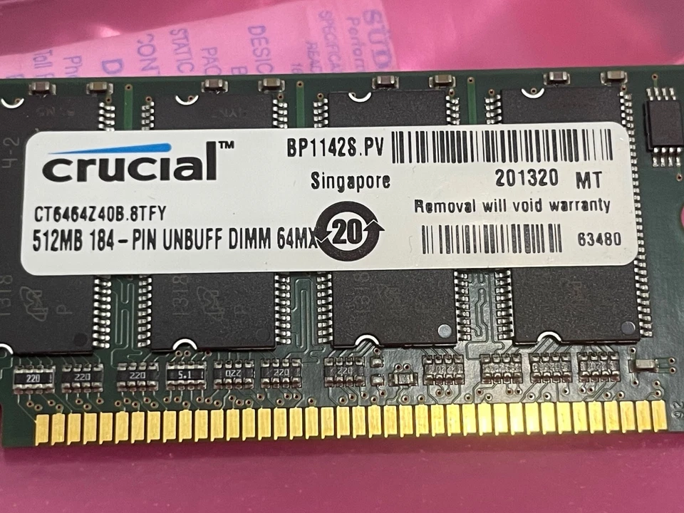 LOT OF 15 - Micron MT8VDDT6464AY-40BF4 DRAM 512MB DDR Modules - Image 3 of 4