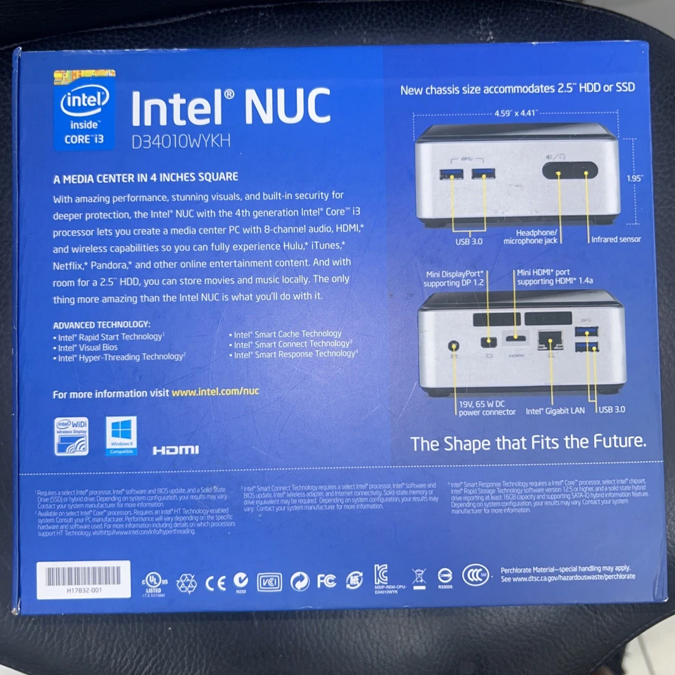 Intel NUC i3-4010U /8GB RAM / D34010WYK /No HDD /No OS - Image 2 of 4