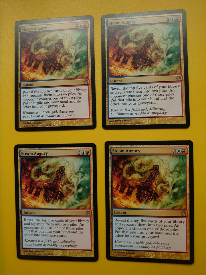 MTG Card. Steam Augury playset. Theros rare Instant 4 cards - Image 2 of 4