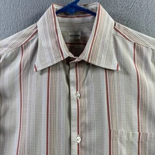 Turnbull & Asser Shirt Mens Large Pastel Striped French Cuff Button Up Cotton