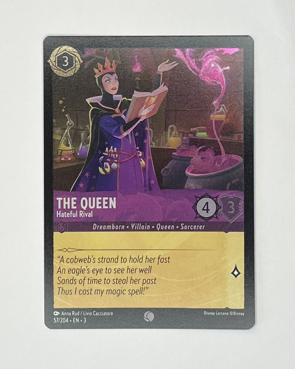 The Queen Hateful Rival 57/204 Cold Foil Disney Lorcana Inklands NM