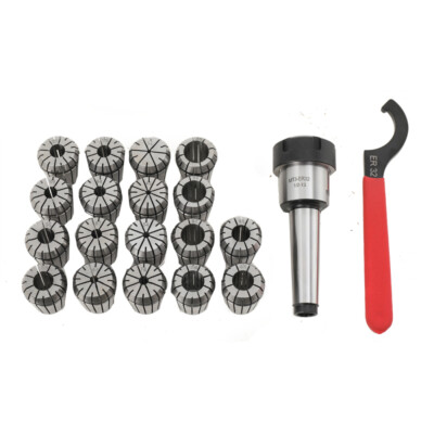 MT3 ER32 1/2-13 Spannzangenfutter +18x ER32 Spannzangensatz +Schraubenschlüssel