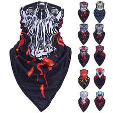 Skull Bandana Face Mask Neck Gaiter Scarf Ghost Motorcycle Headband Halloween US