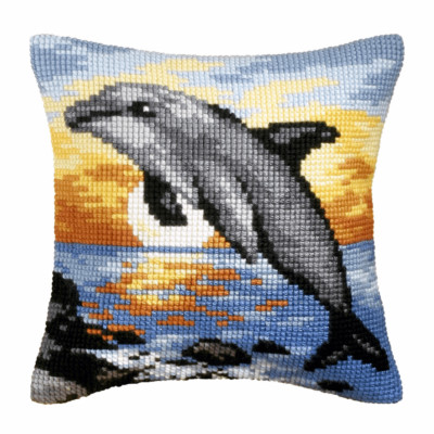 Orchidea Cross Stitch Kit: Kissen: Gro�: Delphin