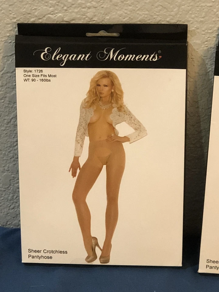 MOMENTOS ELEGANTES Lote de 7 Pantimedias Transparentes Sin Entrepierna Muslo Alto con Top de Encaje Foto 2 de 4