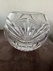 Waterford Crystal Globe Vase Vintage Etch Signed Rose Bowl 5 1/2"