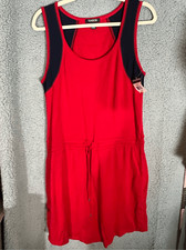 Chaps Sport Womens Colorblock Casual Dress Yacht Red Size M
