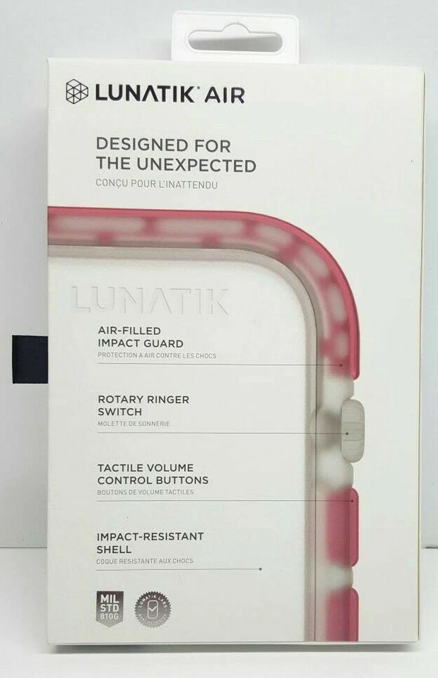 Funda Protección Aire LunaTik Transparente Rosa Vapor Compatible con iPhone 7 Foto 2 de 4