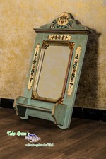 Voglauer Anno 1700 Blu Antico Campagna Specchio Legno Muro Mobili da Contadino