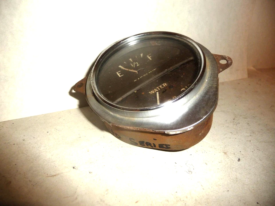 Conjunto de medidor de temperatura de gasolina y agua serie 40 1934 Foto 2 de 4