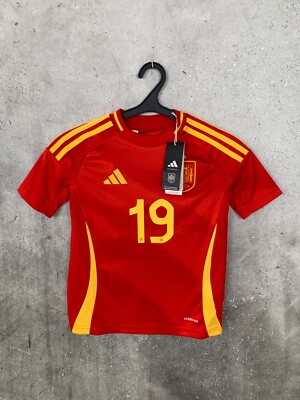 yamamosio19996　ご依頼品 SPAIN 2024 2025 HOME FOOTBALL SHIRT #19 LAMINE YAMAL ADIDAS 9-10