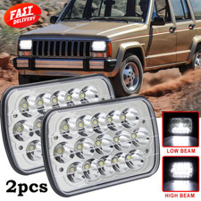 For 1987-1995 Jeep Wrangler Yj Pair 7x6 Led Headlights High Low Sealed Beam Dot
