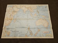 National Geographic Map - Indian Ocean- 1941