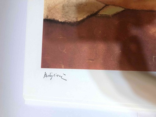 Amedeo Modigliani off set lithograph cm 50x70 Archives Paris - signature on - Picture 9 of 9