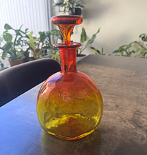 Blenko 6617 Decanter in Tangerine
