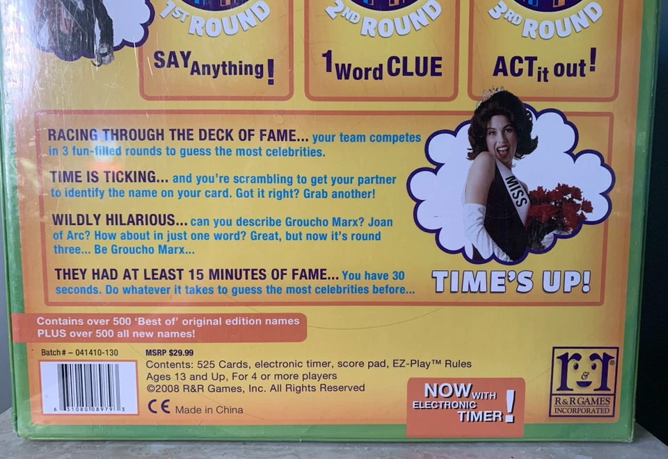 Time's Up! Game - 10th Anniversary Deluxe Edition - Brand New SEALED Mensa- 2008 - Image 4 of 4