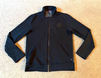 Puma Scuderia Ferrari Men's Black Full Zip Track Jacket - Size Small