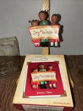 Hallmark JOYFUL TRIO Christmas Ornament CHILDREN Joy to the World Box 3" Tall