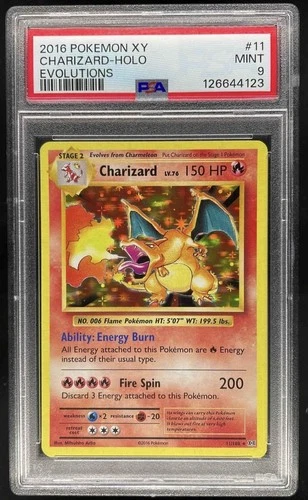 2016 Pokemon XY Evolutions Charizard Holo PSA 9 Mint #11/108