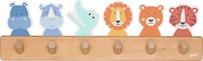 Garderobe TIERFREUNDE 6 Harken Holzgarderobe Ordnung im Kinderzimmer Flur NEU