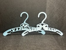 2 Vintage 1950s/1960s Children Baby Hangers Blue - Bunnies Squirrels Deer Motif