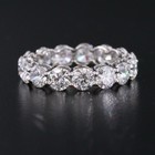 4.7 Carat Platinum Round Lab Eternity Band 6.5 — photo 3
