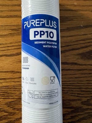 Three - 5 Micron 10'' x 2.5  Top Quality - Pure Plus  Whole House Water Filters.