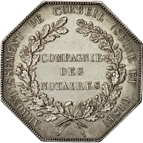 [#553964] Frankrijk, Token, Louis Philippe I, Compagnie des Notaires de Corbeil, - Afbeelding 2 van 2