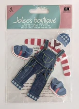 Jolee's Little Boy Clothes Outfit Overalls Hat Shoes Scrapbooking Stickers