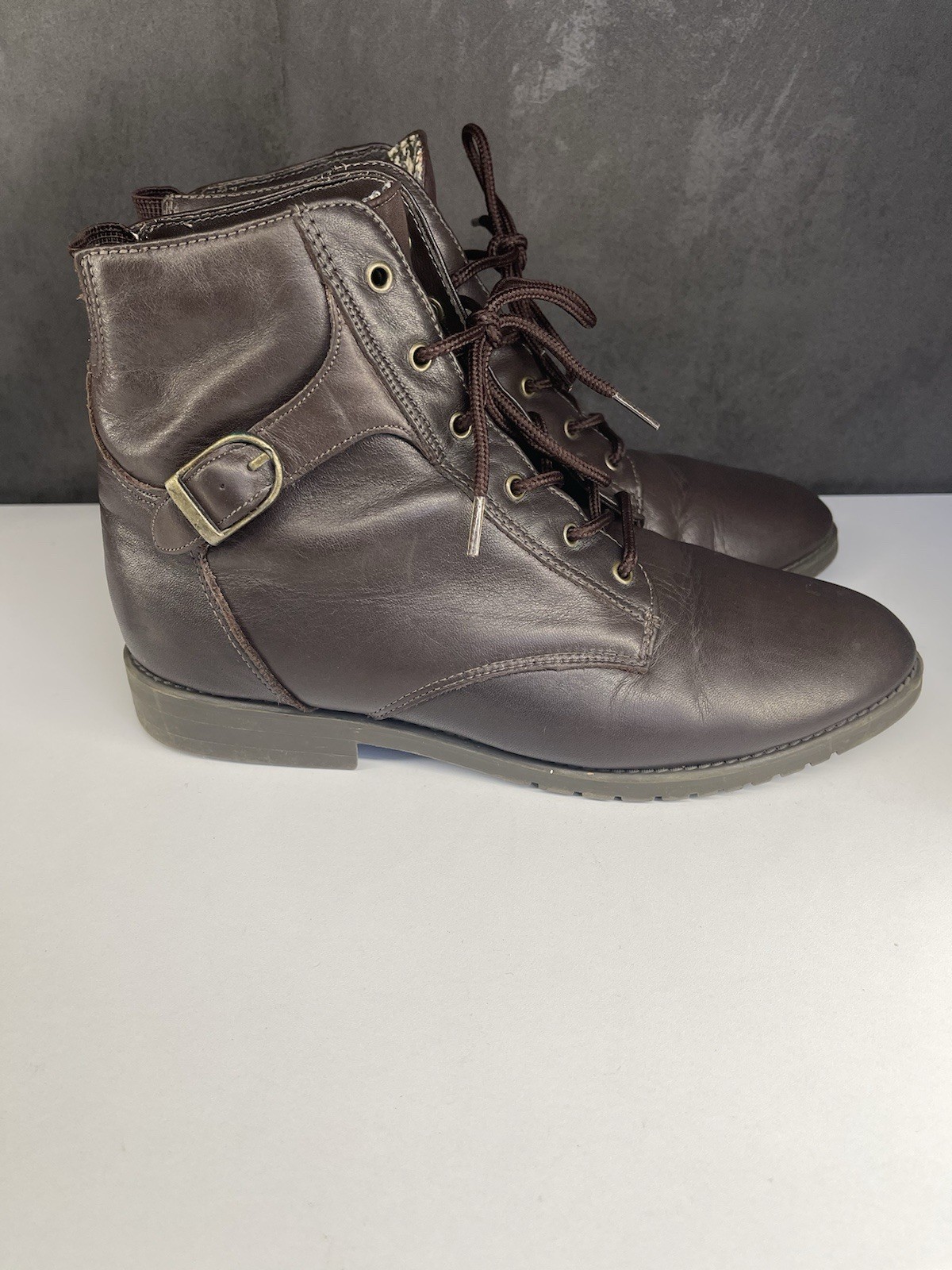 Danexx Women's Ankle Booties Size 7 M Dark Brown Leather Upper Boots