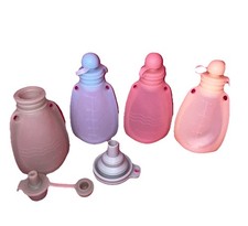4pk Reusable Baby Food Pouches 5.5oz BPA Free Refillable Squeeze Pouch PandaEar
