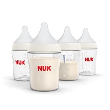 NUK Perfect Match 2-in-1 Natural and 4 Count Pack of 1 , 5 ounces, Clear