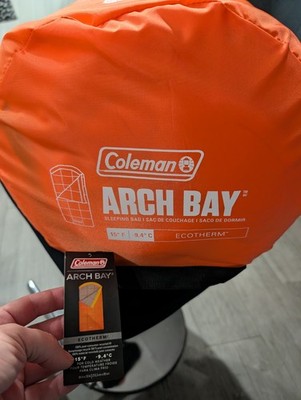 Coleman Arch Bay 15° F Contour Sleeping Bag - Ecotherm Orange NEW