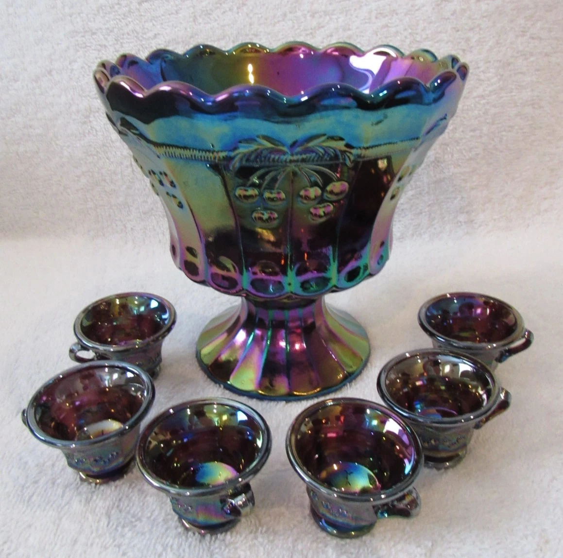 Carnival Glass Punch Bowl for sale | eBay