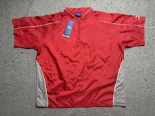 Mizuno WindLite Windbreaker Jacket Youth Large Red Short Sleeve Baseball NEW