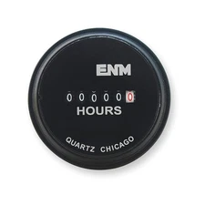 ENM T40A45 DC Hour Meter,Electrical,2.31 in,Round 2PAN6