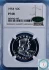 1954 Franklin Half Dollar NGC PF 68 w/CAC - Semi Cameo B&W!!