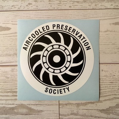 AIRCOOLED PRESERVATION SOCIETY Engine Fan PORSCHE VOLKSWAGEN Motoring Sticker