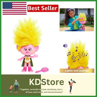 Trolls Band Together Rainbow Hair Lights Music Doll w/ Sounds & Accessories