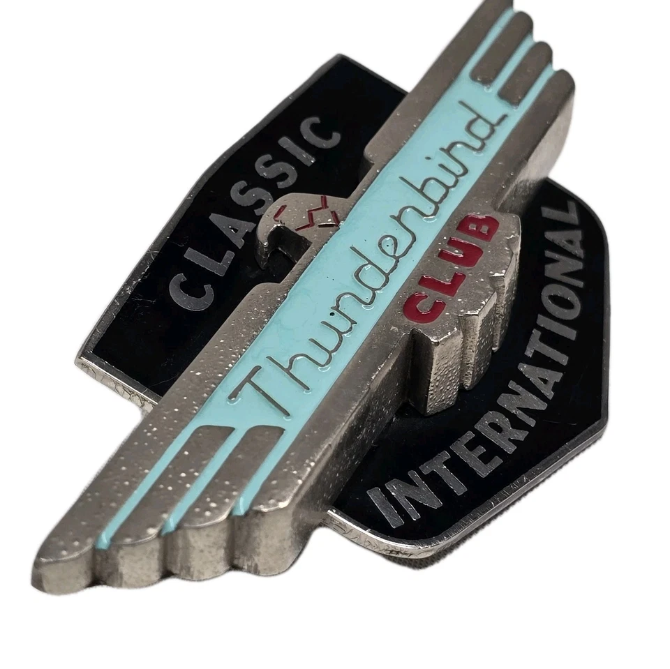 Ford Thunderbird Club 1955 1956 clásico internacional parrilla insignia emblema España Foto 3 de 4