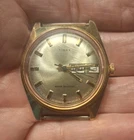 Boomer Vintage Automatic TIMEX Gold Tone Watch Day & Date Runs Great