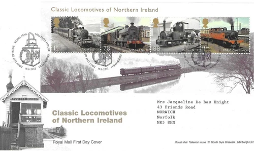 GB Comm/FDC - Classic Locos of Northern Ireland - Edinburgh -  2013 (RM978)