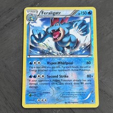 Feraligatr 17/119 XY Phantom Forces Pokemon Card Reverse Holo Heavy Play/DMG