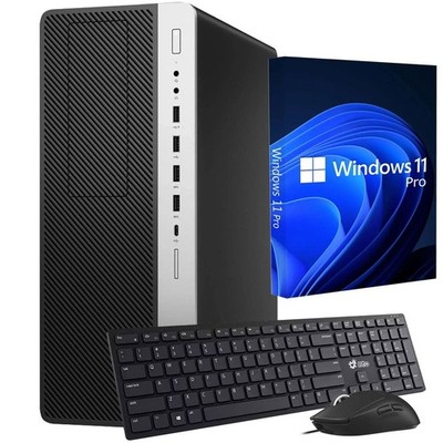 HP G3 Tower Desktop Computer PC Intel i5-7500 32GB 1TB SSD HDD Wi-Fi Windows 11