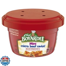 Chef Boyardee Mini Micro Beef Ravioli, Microwave Food, 7.5 OZ Microwaveable B