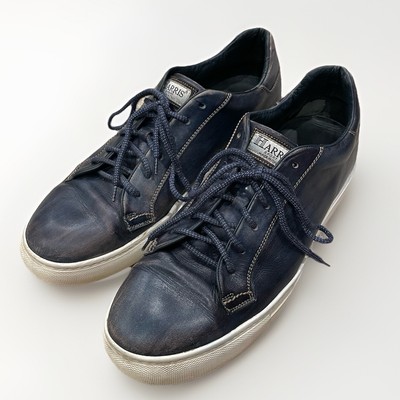 Calzoleria Harris 1913 Sport Distressed Blue Leather Shoes Casual Men\'s 10.5 Harris Firenze 1913 Leather Stringed Shoes Blue  main image 3