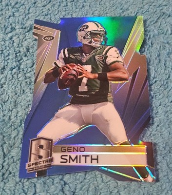 2014 Spectra Geno Smith New York Jets Blue Prizm Die-Cut 9/25 #21
